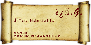 Ács Gabriella névjegykártya